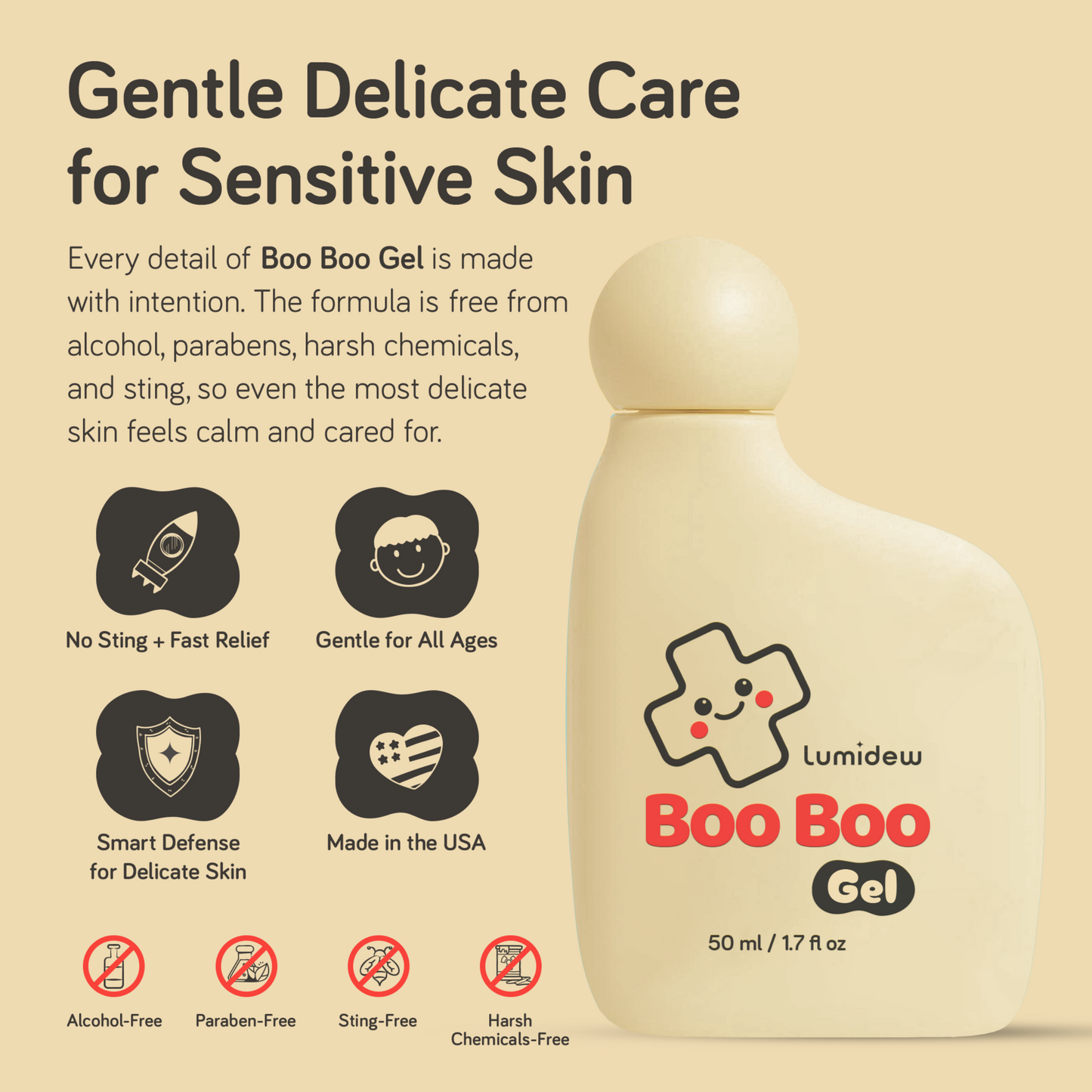 Boo Boo Gel - Gentle Healing for Sensitive Skin